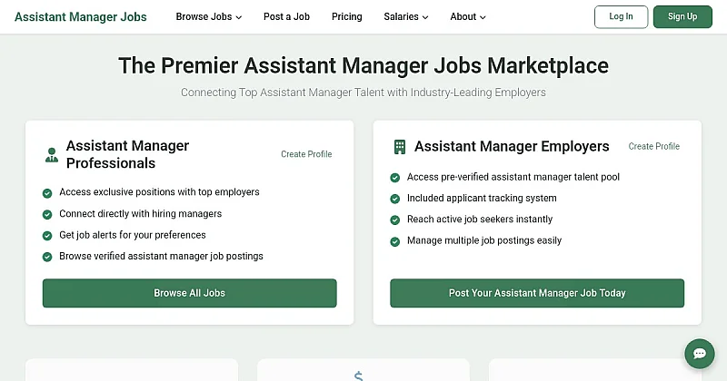 Screenshot of AssistantManagerJobs